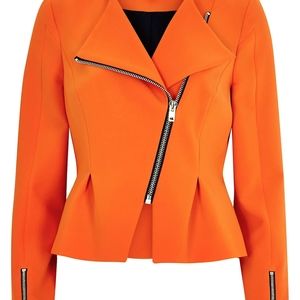 Peplum Blazer by River Island in Bright Orange